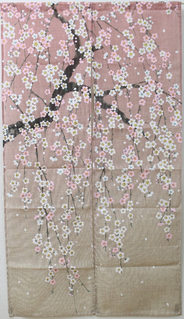 Amazon | のれん 暖簾 「グラデーションしだれ桜」 【IT】【DM Amazon | のれん 暖簾 「グラデーションしだれ桜」 【IT】【DM